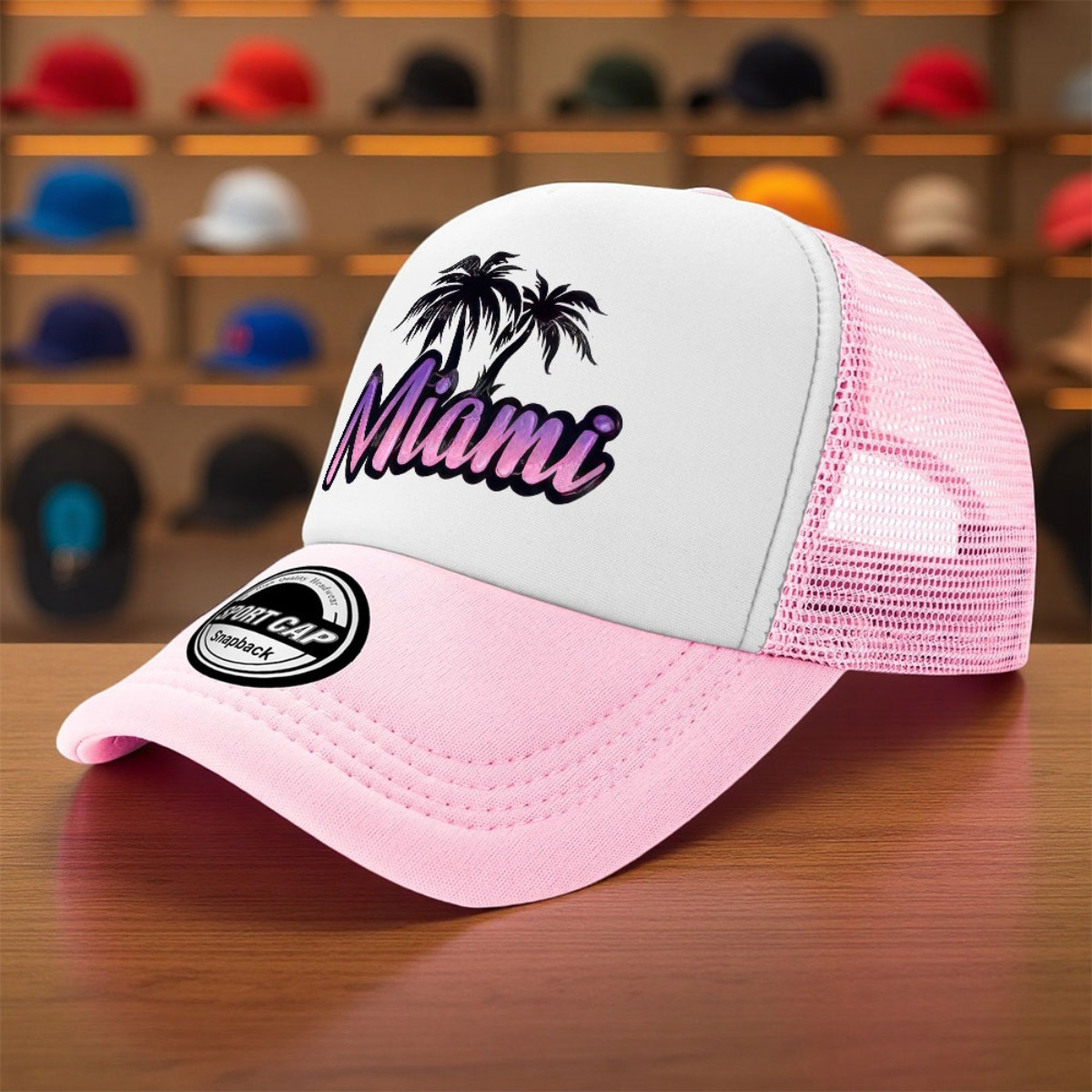 E-shop 1 Stück mit MIAMI HAVE A GOOD HOME Aufdruck, sportlich, mit strapazierfähiger Polyesterkonstruktion, atmungsaktiv, bequem, ideal für den