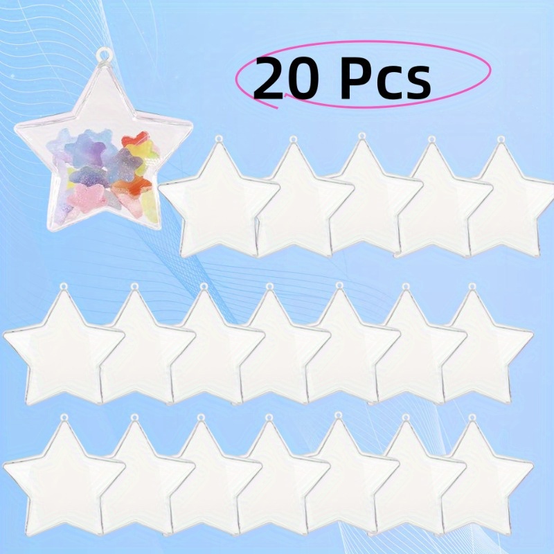 20 Boules Plastique Transparentes Remplissables 10cm - Décoration Noël, Mariage Et Fêtes