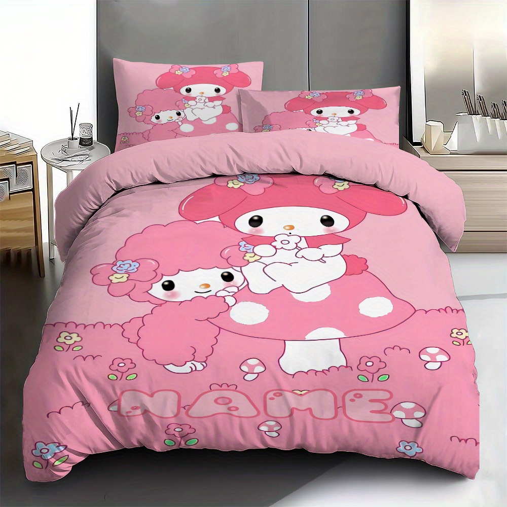 

Customizable 3pcs Sanrio My Bedding Set - Personalize , Polyester Duvet Cover & Pillowcases, - , , For &