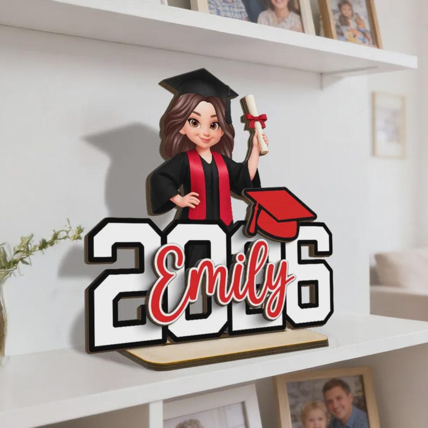 Image of 1pc Personalized Wooden Decorative Plaques And Ornaments Are Ideal Customized Graduation Gifts For , Decorative Gifts By Parents And Families For Their And Daughters, And Birthday Gifts To Graduation