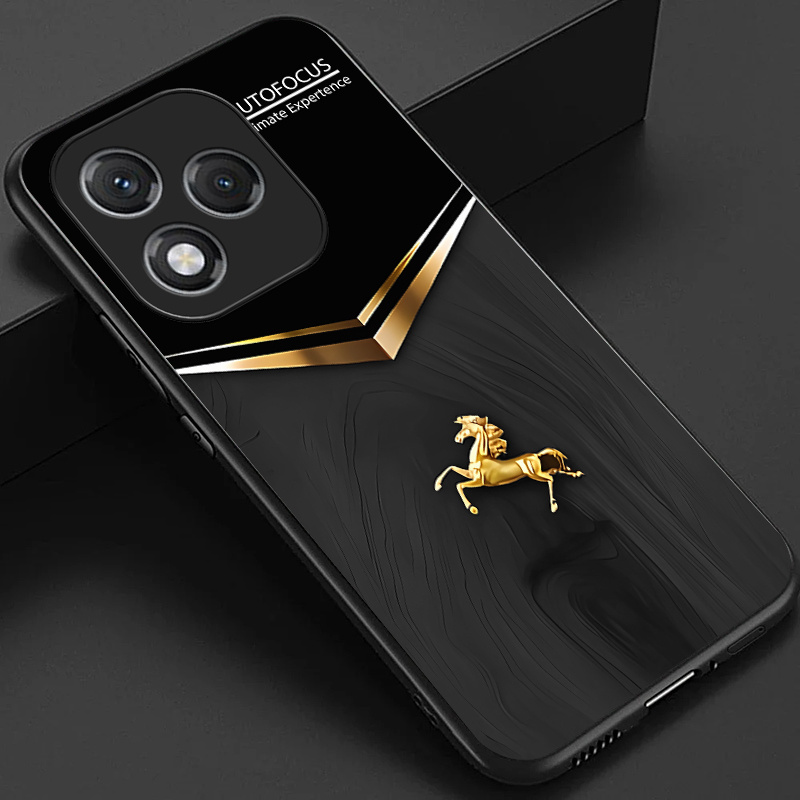 TEMU Custodia per Honor 400 Lite e Honor 400, Elegante con Design a Dorati e Schienale in Vetro Lucido, Disponibile in Colori, come Regalo