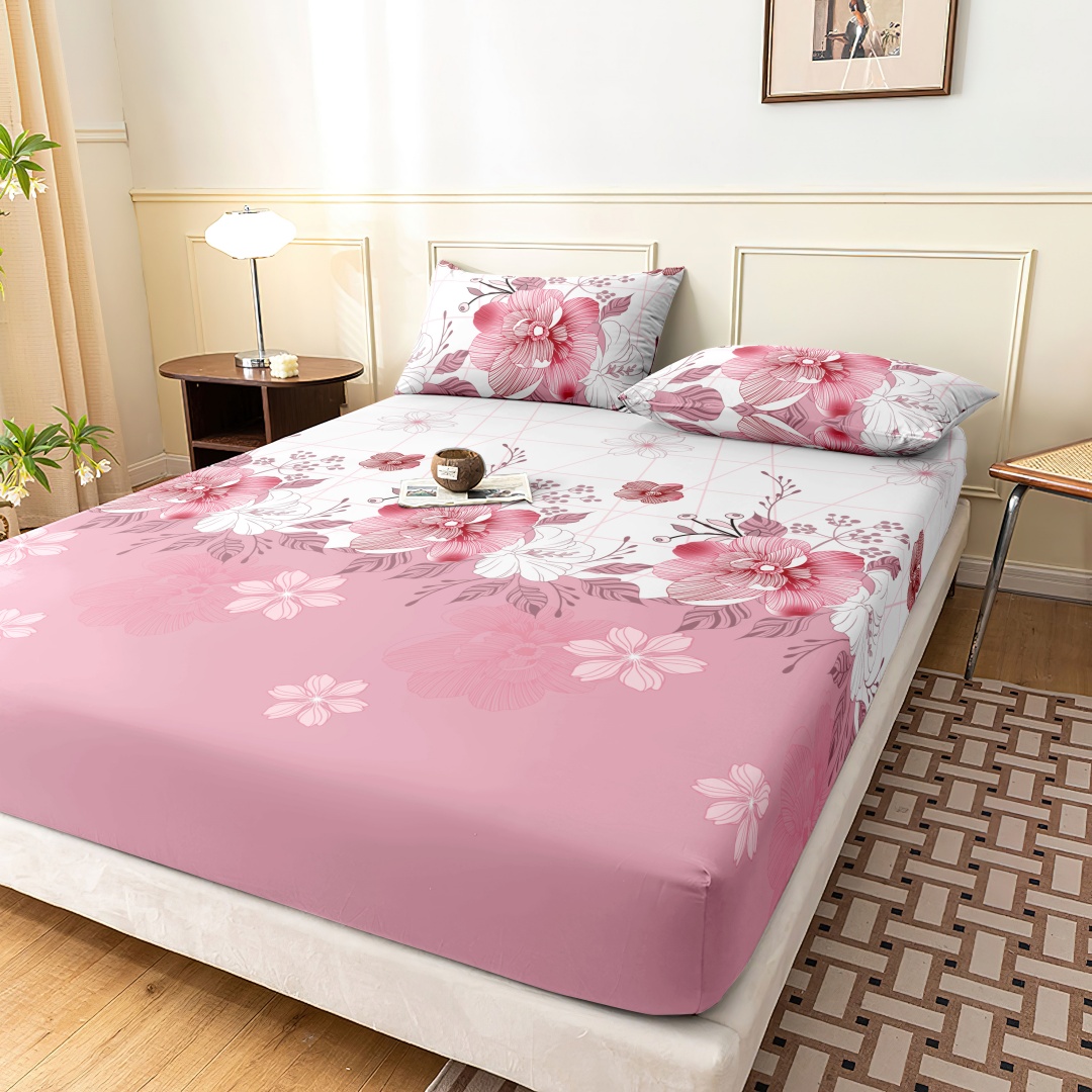 E-shop Romantisches rosa 3-teiliges Bettwäsche-Set · Klassisch zeitlos, Rosa steht für Jugend, Romantik Erinnerungen, verströmt eine romantische