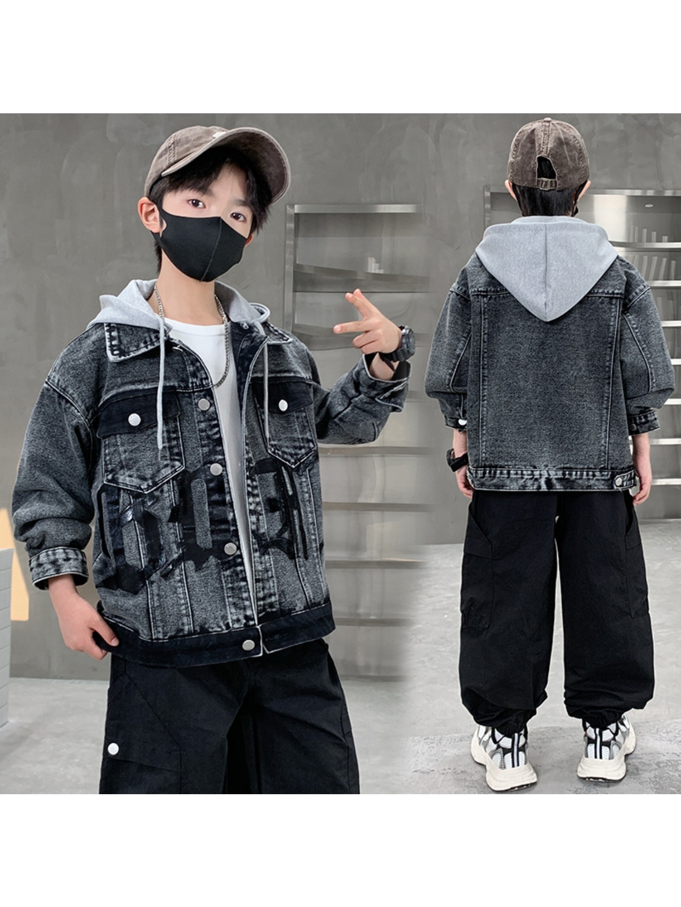 boys denim jacket sold on Temu United States