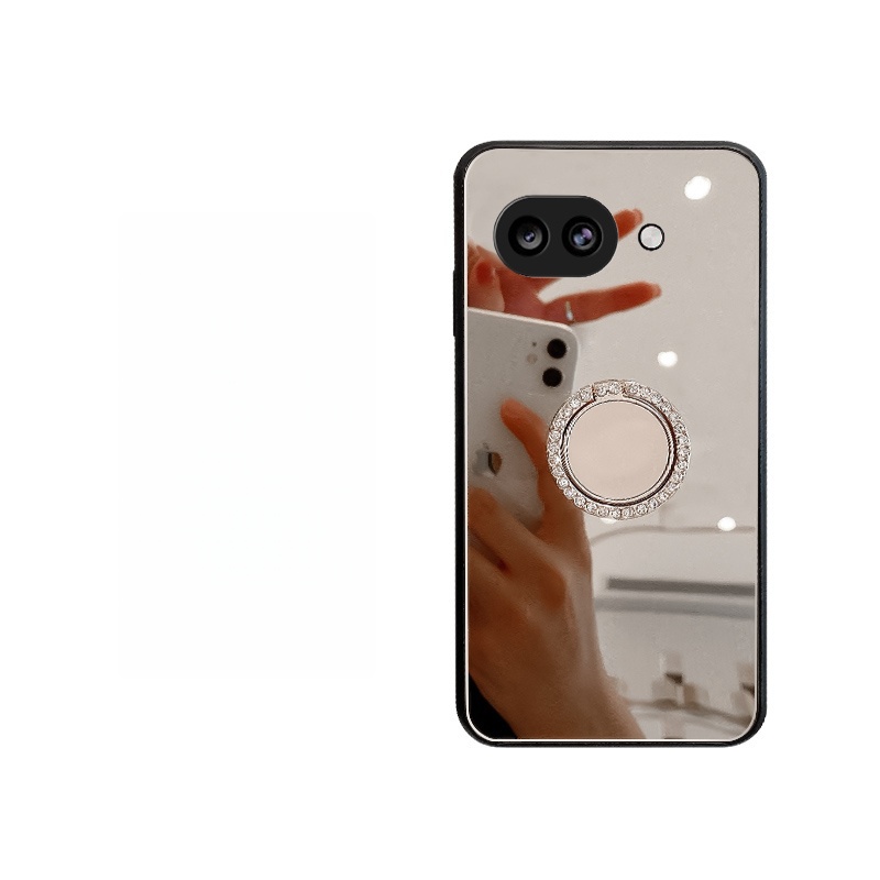 TEMU Phone Case - High-definition Mirror Suitable For Pixel 10a Phone Case Touch-up Mirror Ring Easy Protective Cover