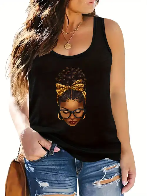 Top De Tirantes Leopardo Para Mujer - Ajustado, Sin Mangas, Perfecto Para Verano