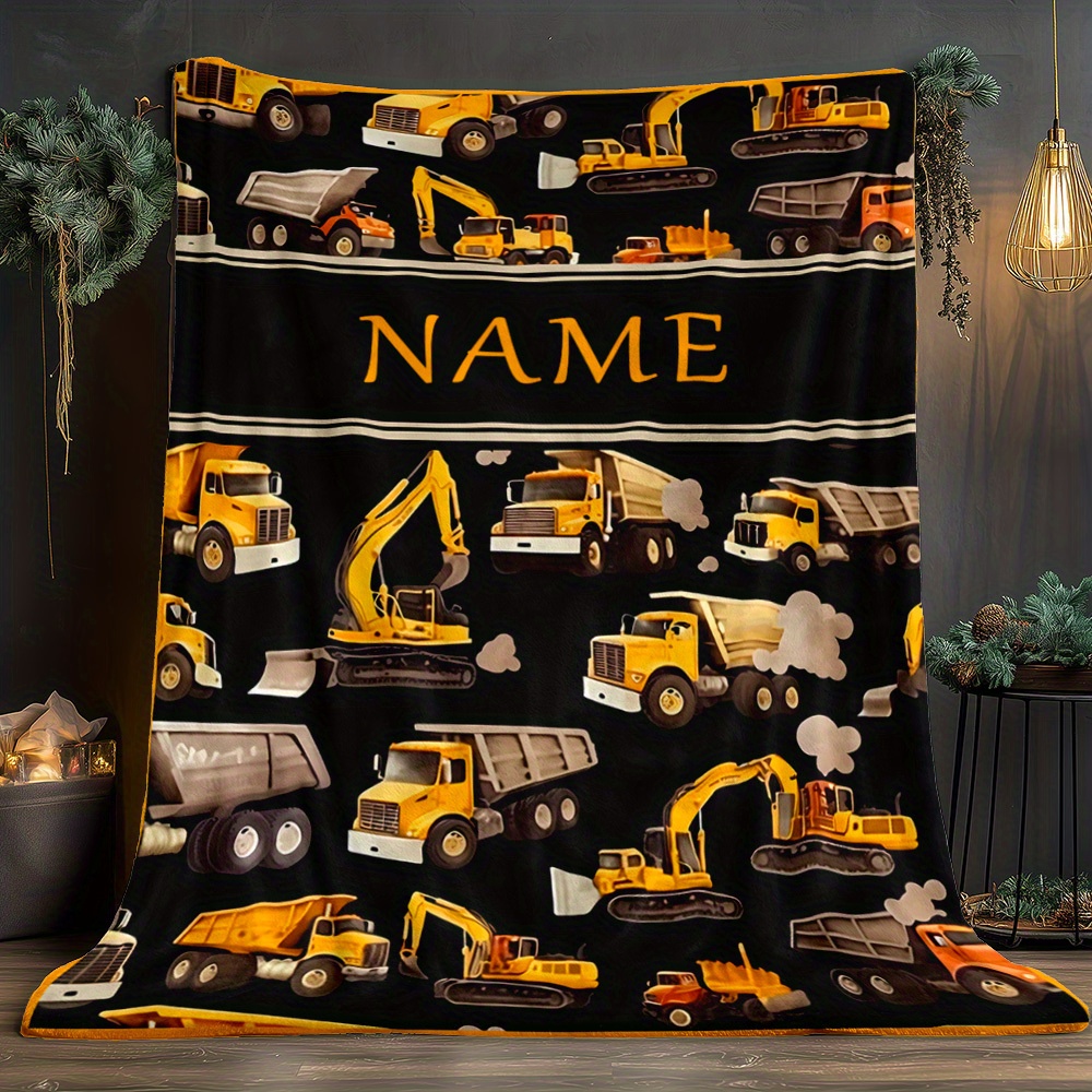 TEMU [custom] 1pc Print Custom Name Blanket - Lightweight Suitable For Sofas, Travel, Camping, Living Rooms, Offices, Sofas, Chairs, And Warm Fabric