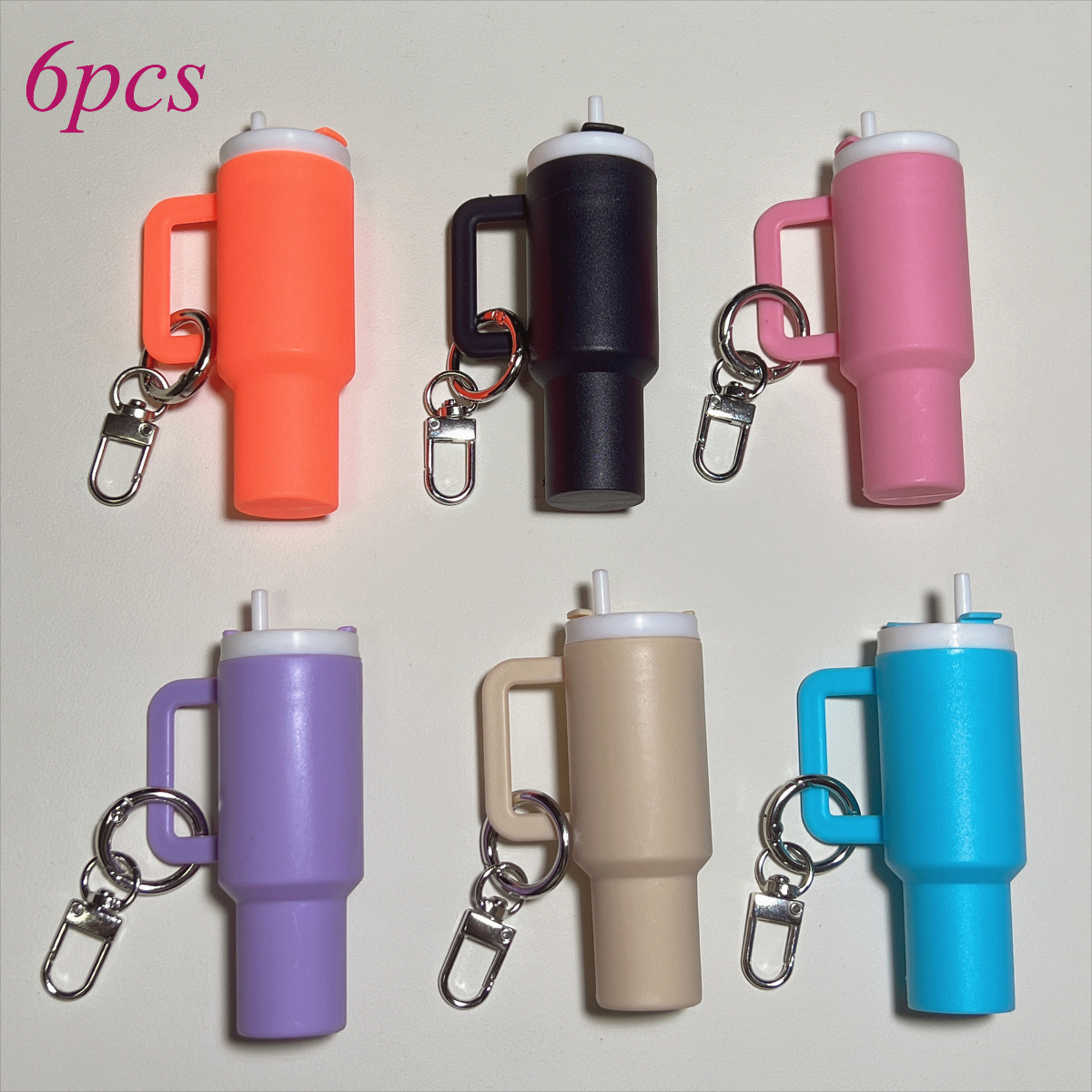 6 10pcs Mini Tumbler Cup Keychain Portable Lipstick And Small Item 