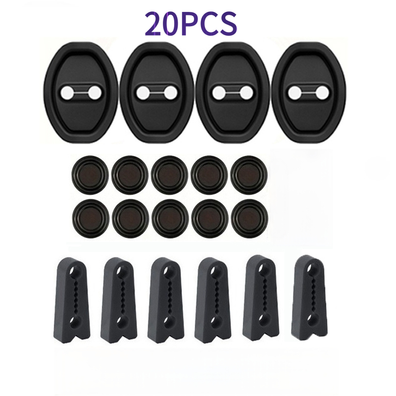 TEMU Lot de 20 protège-serrures de porte de voiture, patins absorbant les chocs et insonorisants, conçus pour améliorer la sécurité du véhicule et