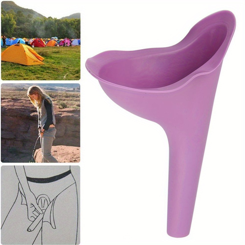 Leak-Proof PVC Portable Female Urination Device - Spill-Proof Funnel Cup for Outdoor, Travel, Camping, Hiking - Reusable Personal Urinal Storage Bag