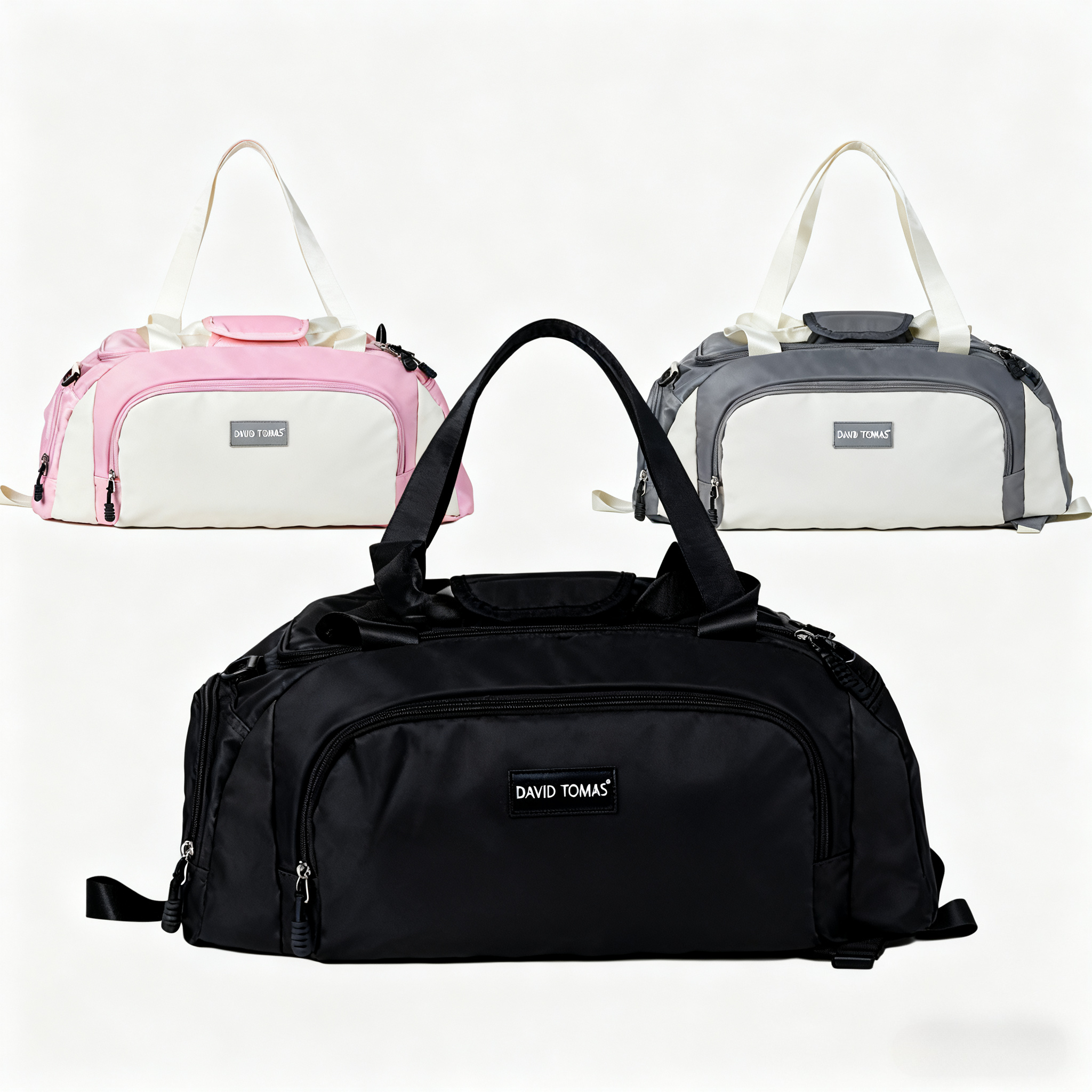 Large Capacity 3-in-1 Convertible Gym & Travel Duffel Bag with Wet/Dry Compartment - Multifunctional Sports Tote, Lightweight Nylon Bag for Swimming, Gym Equipment, Dumbbells, Gymnastics Gear - Zipper Closure, Unisex for Men &