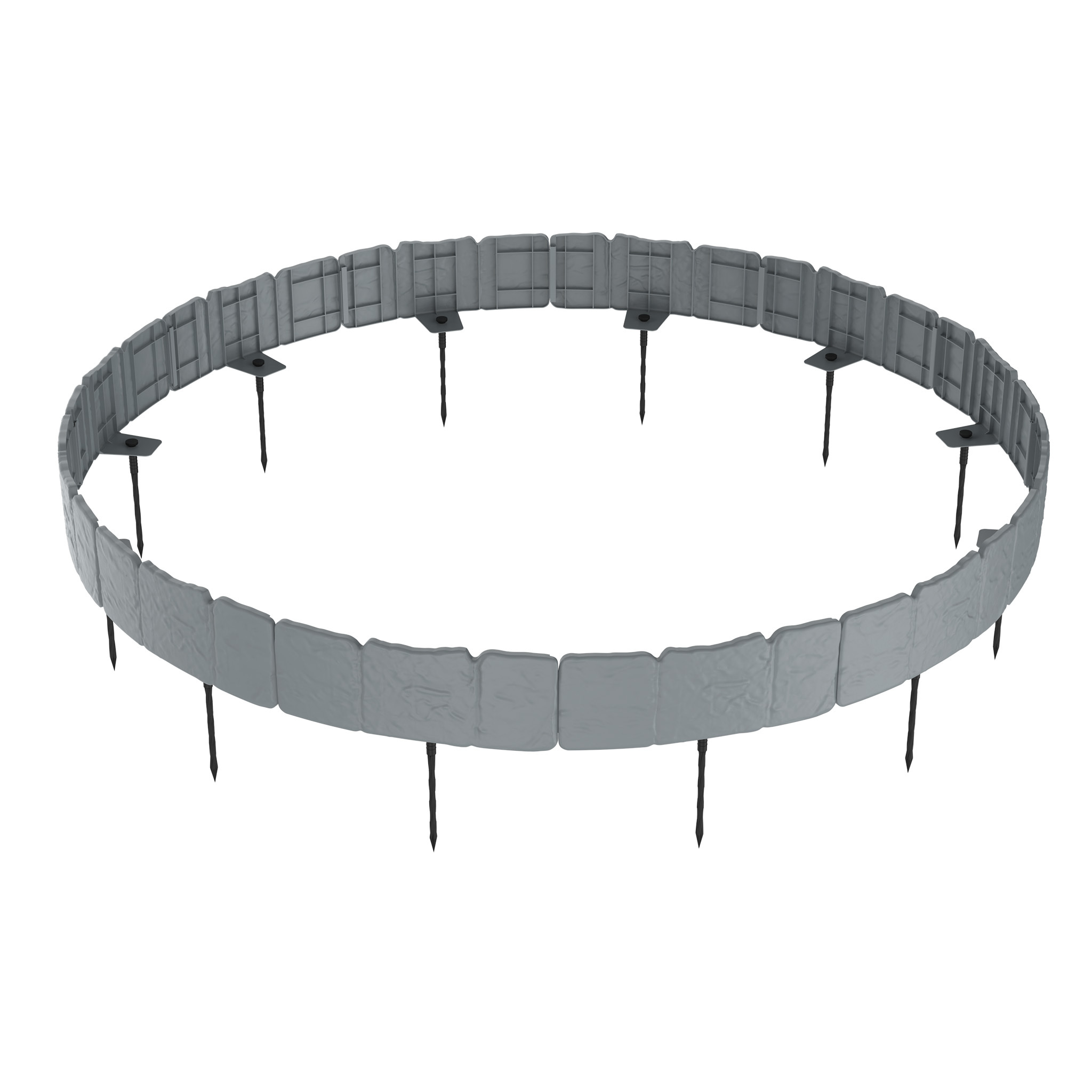 【2d Flat】 T-shaped Fence With Ground Nail, Plastic Lawn Edge, Garden Lawn, Courtyard Fence Decoration, Suitable For Gardens And Courtyards, 30/40pcs