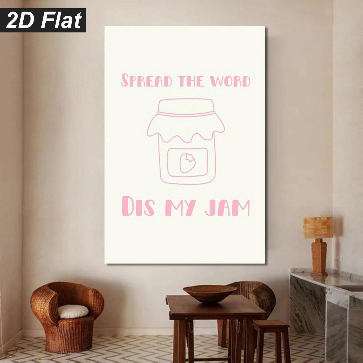 2d flat 1pc canvas canvas painting multiple design styles   dis my jam text with   suitable for   places such as rooms and offices   festivals