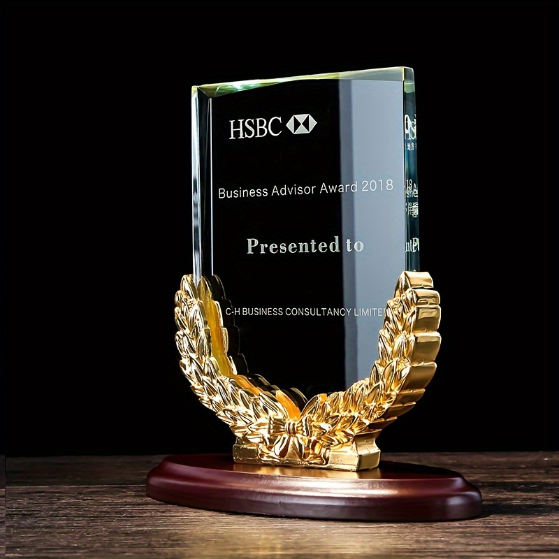 Personalized Crystal Trophy Award – Custom Awards And Trophies For Employees, Coworkers, Boss