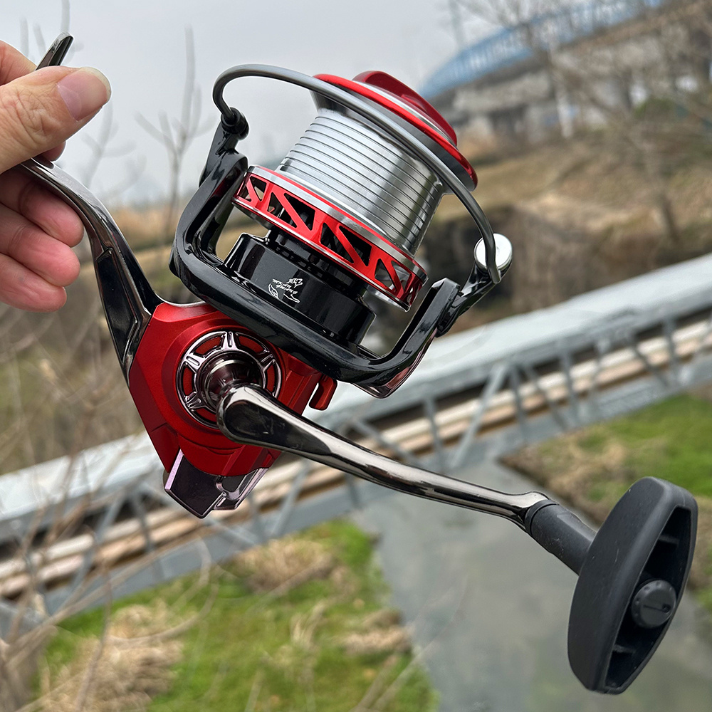 average fishing reel capacity Spinning Reel 3000 5.1:1 2 Spools Bass Freshwater Fishing Reels Baitfeeder