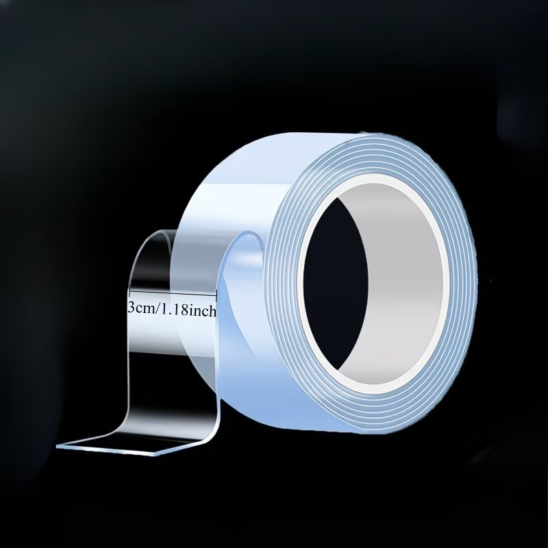 Ultra-strong Nano Double-sided Tape. 30mm X 78.7in Roll, Thickened Transparent, For Plastic, Wood, Glass, Stone, Metal-pe Material, Acrylic, High- Thickened Nano Double-sided Adhesive