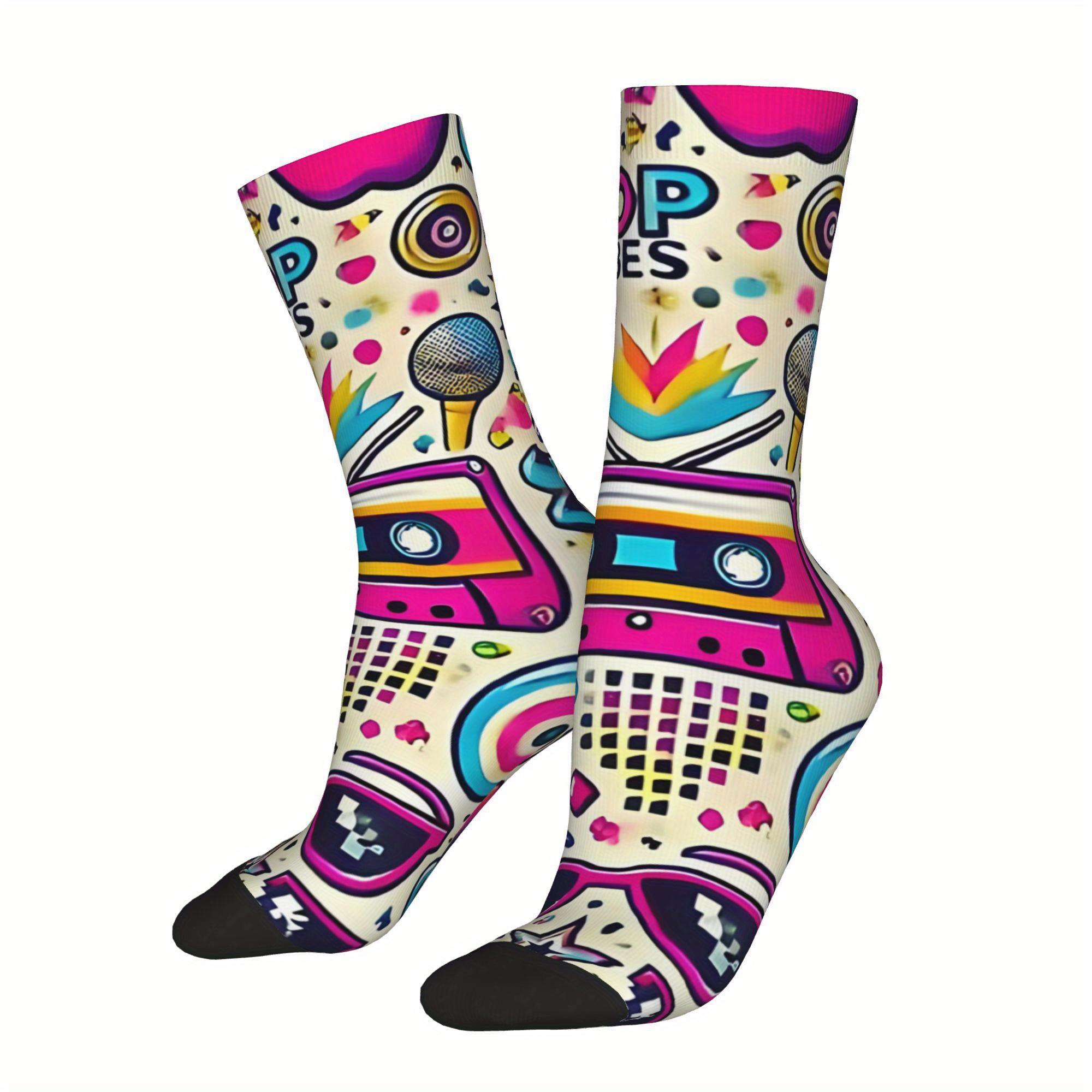 E-shop 1 Paar Lustige Pop-Vibes Harajuku Hip Hop Novelty Casual Crew Verrückte Socken