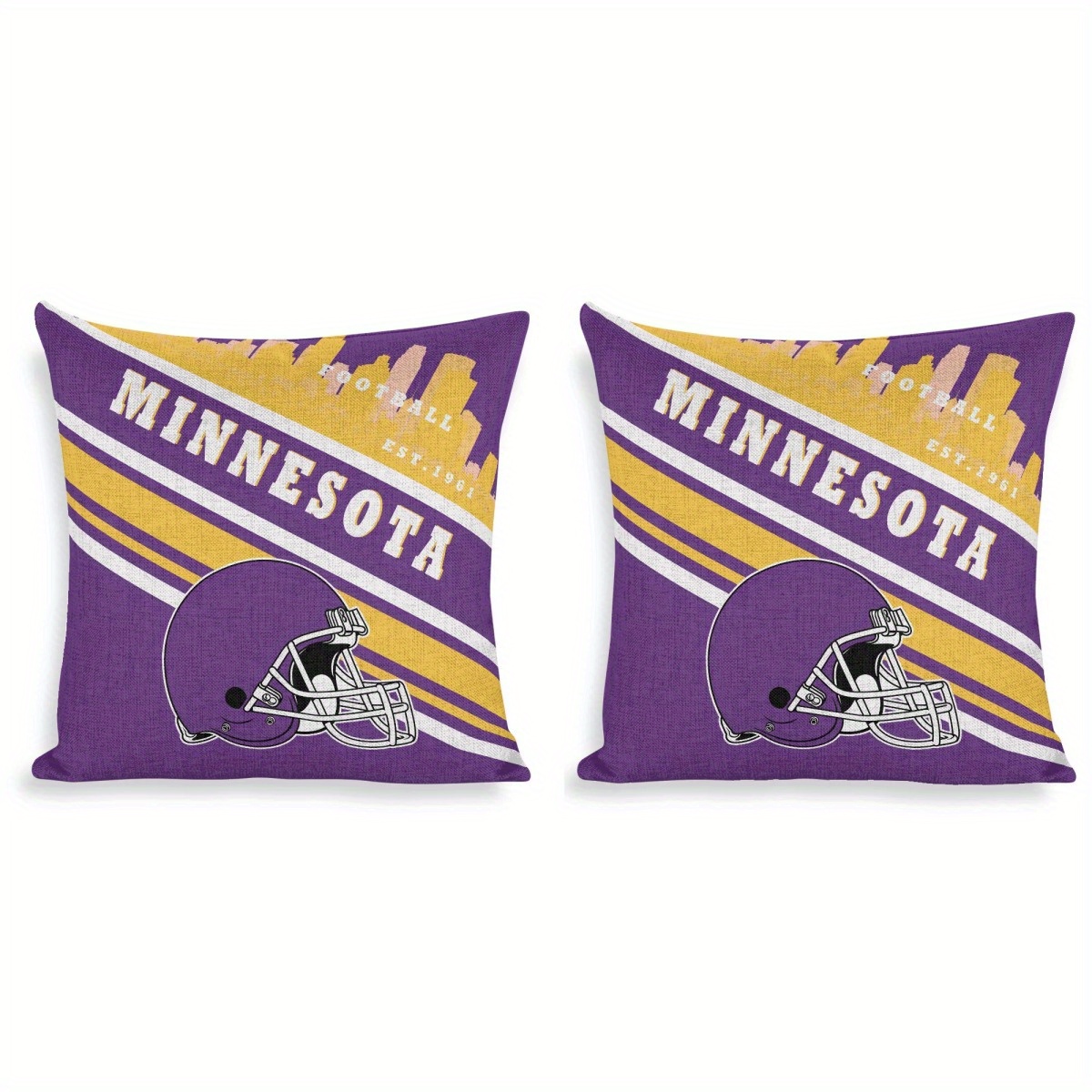 

2pcs Football Throw Pillowcases, Polyester Knitted, Square, For Living Room & Bedroom, Home Kitchen Textile Set