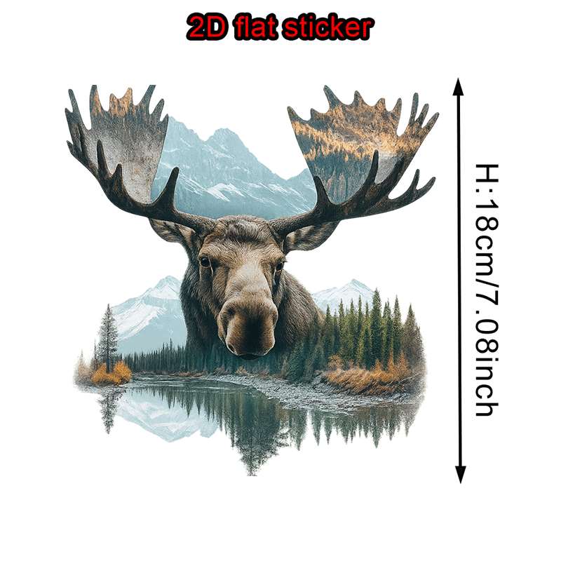 TEMU Autocollant Transfert Thermique Motif Paysage Cerf, DIY Design Artisanat Sérigraphie T-Shirt Veste Taie d'Oreiller Vêtements Autocollant à