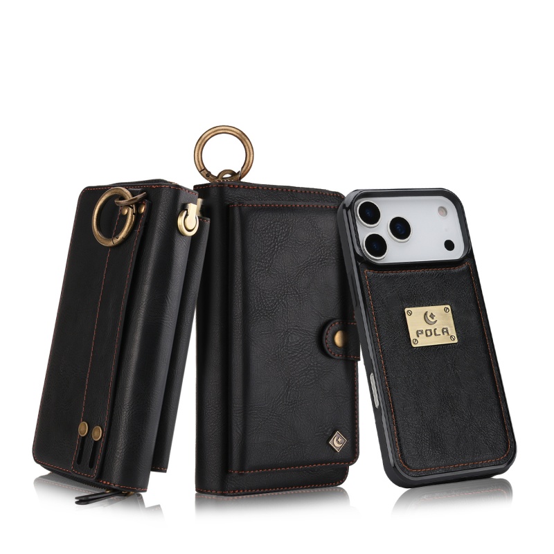 TEMU Phone Case - Creative Detachable Zipper Card Holder Phone Case Compatible With Iphone 17 Pro Max/17 Air, Car-mounted Magnetic Iphone 16 Pro/15