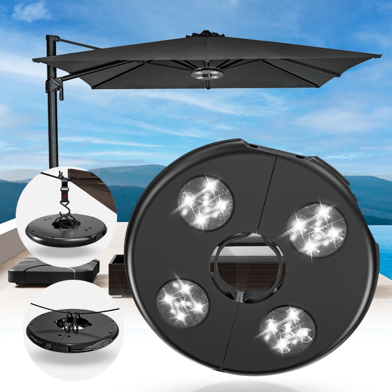 TEMU Portable Umbrella Pole Light, 20 Led Rechargeable Patio Lamp With 3 Brightness Levels, Cordless Outdoor Light For Camping & Backyard