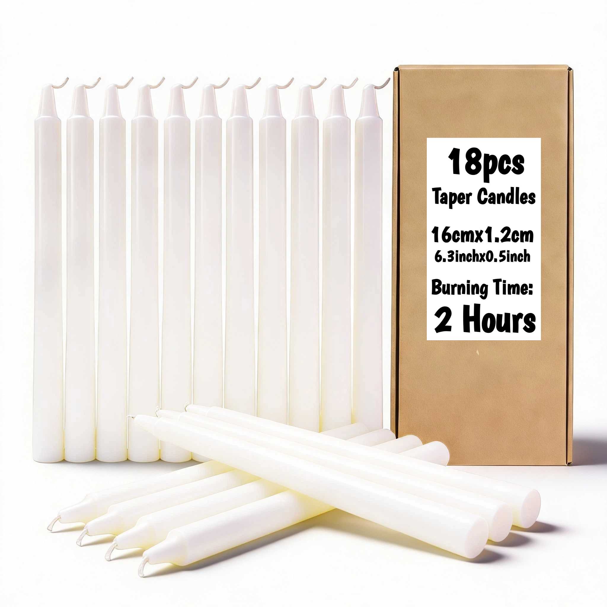 Image of 18pcs Gift Box Colored Taper Spell Chime Candles - Extra-long 6.3" (16cm) × 0.5" (5cm) Diameter, Unscented, 2 To 2.5 Hour , Perfect For , & Meditation