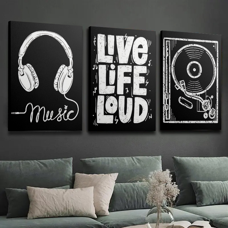 3pcs hip hop 90s black white music posters canvas prints - Temu Norway