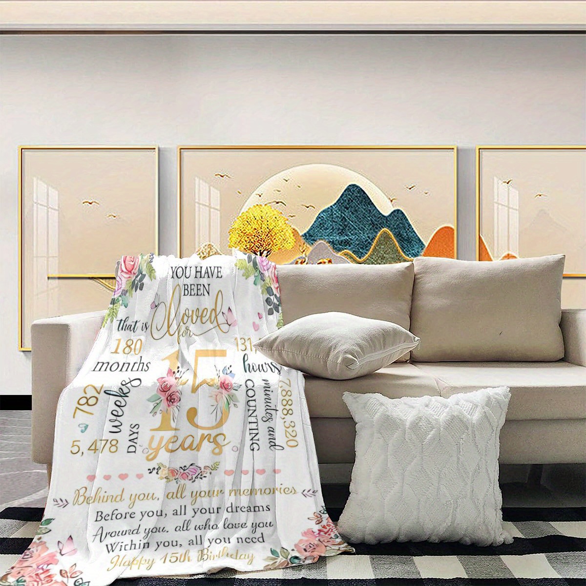 Blanket 15 Year Old Presents Girl 15 Birthday Decorations For