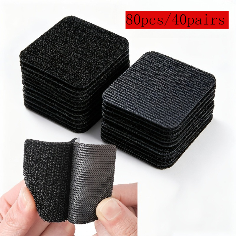 TEMU 80pcs High- Carpet Fixing Patches, Applicable For Car Carpet Fixing, Anti-slip, Specifically For Fixing Car Carpets, Office And Home Use, Square