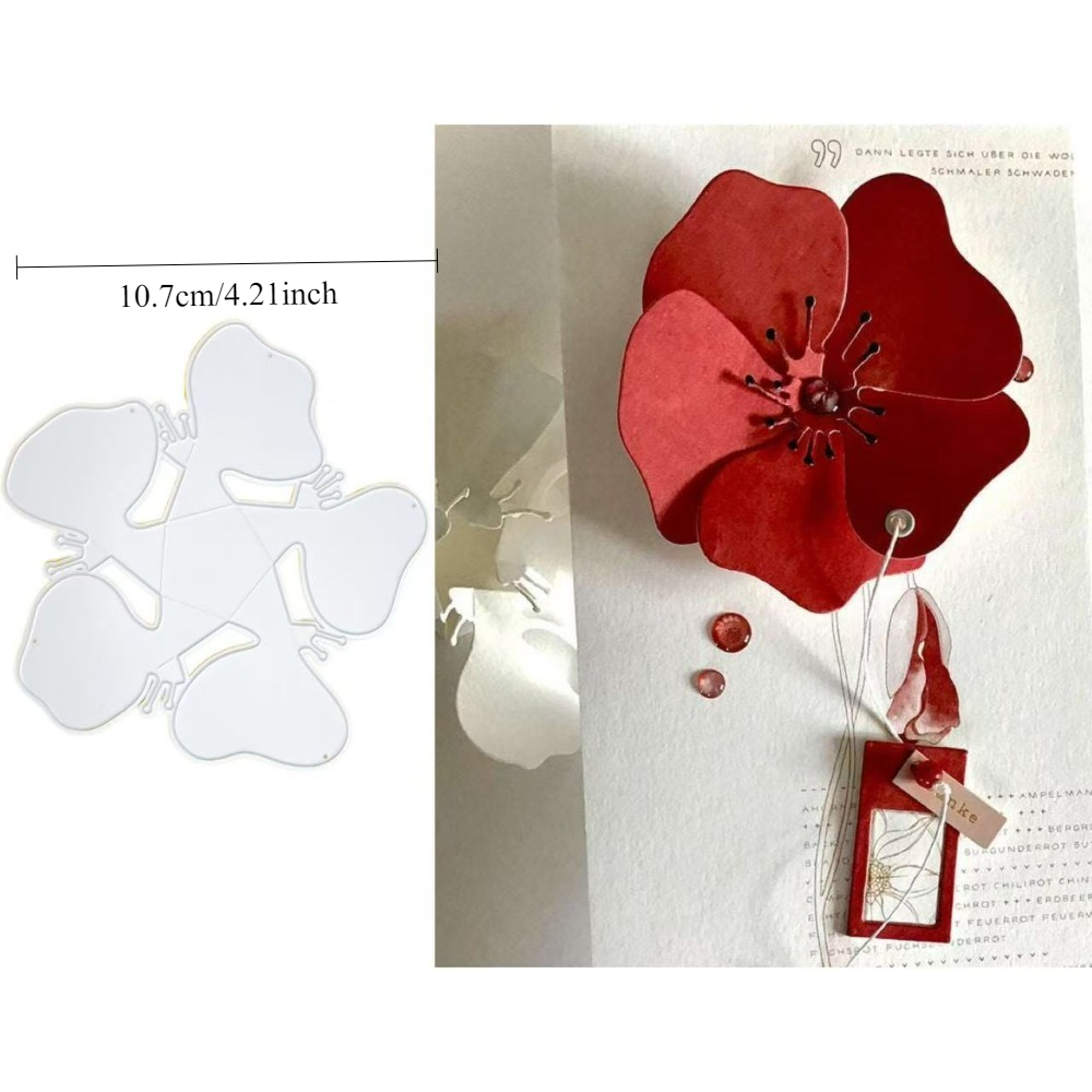 Image of Christmas Folding Magic Flower Metal Cutting Dies Crafts Molds Cutting, Scrapbooking, Card Making And Paper Art Making, Paper Art Making Supplies