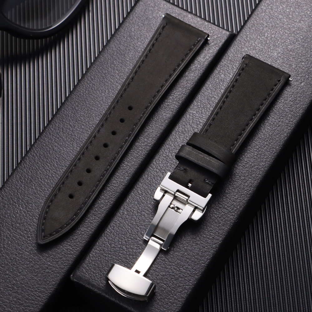Premium Quick Release Leather Watch Band - Stylish Compatible With 18mm/20mm/22mm/24mm Watches