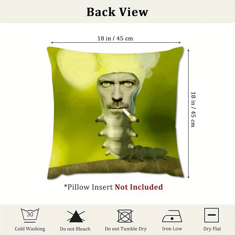 TEMU 1 Dr. House For Hd Printed Pillowcase, Polyester Pillow Cover - Home Decor - Pillowcase Without Insert - Cushion Cover - 17.72x17.72 Inches