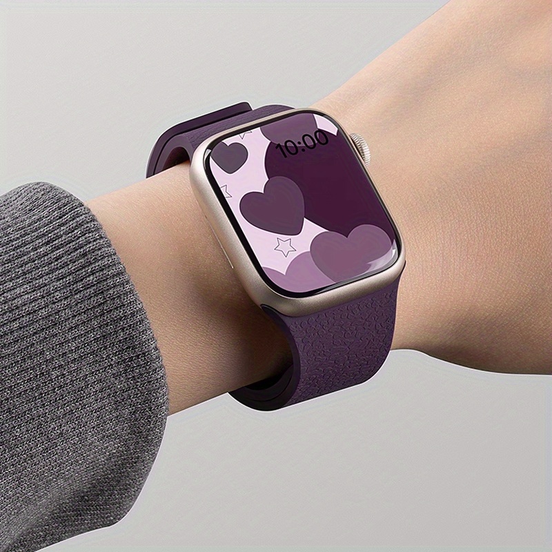 1pc iWatch Lychee Soft Magnetic Band, Suitable for Apple Watch 10/9/8/7/6/SE/5/4/3/2/1/Ultra 2, 49mm, 46mm, 45mm, 41mm, 44mm, 40mm, 42mm, 38mm. Wearable Tech Watch Strap, Smartwatch Accessory, Fashionable Wristband, Minimalist Watch Chain, Durable