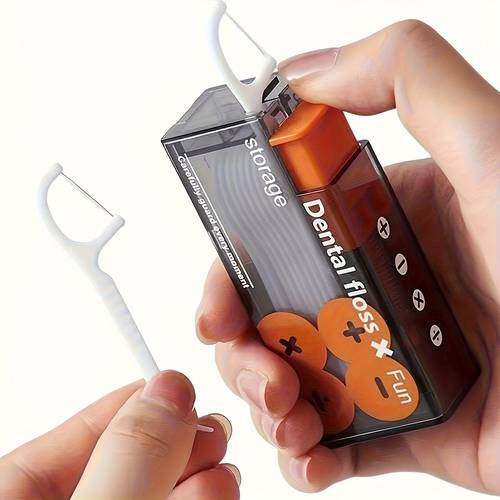 portable automatic dental floss dispenser storage box durable abs plastic with comfortable grip lightweight design for home and travel oral care elegant structure travel toiletries elegant grip design
