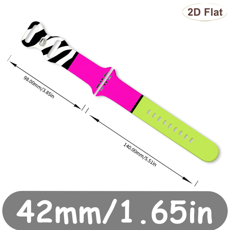 TEMU Smartwatch Strap | Designed For Iwatch | Suitable For /2/3/4/5/6/7/8/9/10/11/ultra/se And Other Models, And Sizes 38/40/41/42/44/45/49mm | Zebra