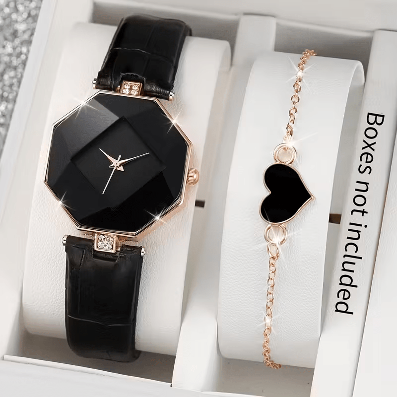 A Stylish And Elegant Quartz Watch for Women Paired with a Bracelet - The Perfect Gift for Her.