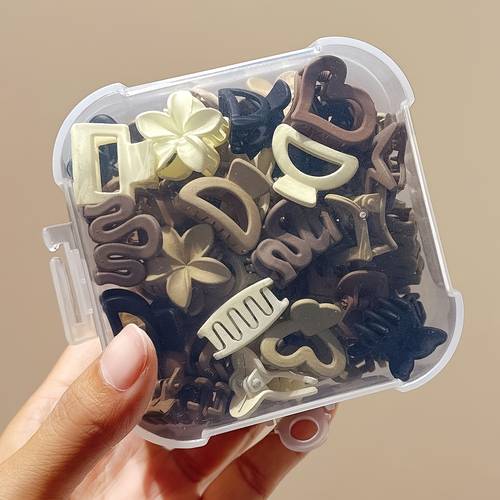10pcs womens elegant hair clips random colors patterns assorted geometric floral designs mixed color durable plastic hair additions for daily party travel best bff gift versatile hair pins