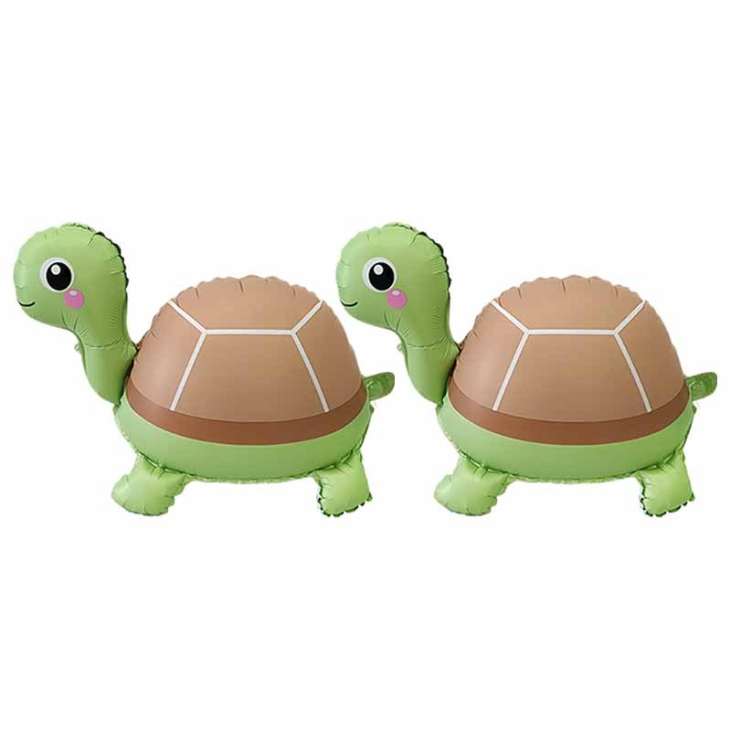 Image of 1/2pcs Of 3d Standing Cartoon Turtle-shaped Balloons, Decorations For Birthday Parties, Gifts And Props For Gatherings, Indoor And Outdoor Room Decor