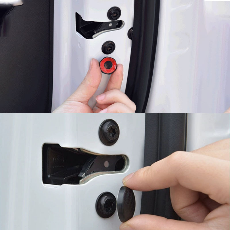 12x Car Interior Door Lock Screw Protector Cover Anti-Rust Cap Trim