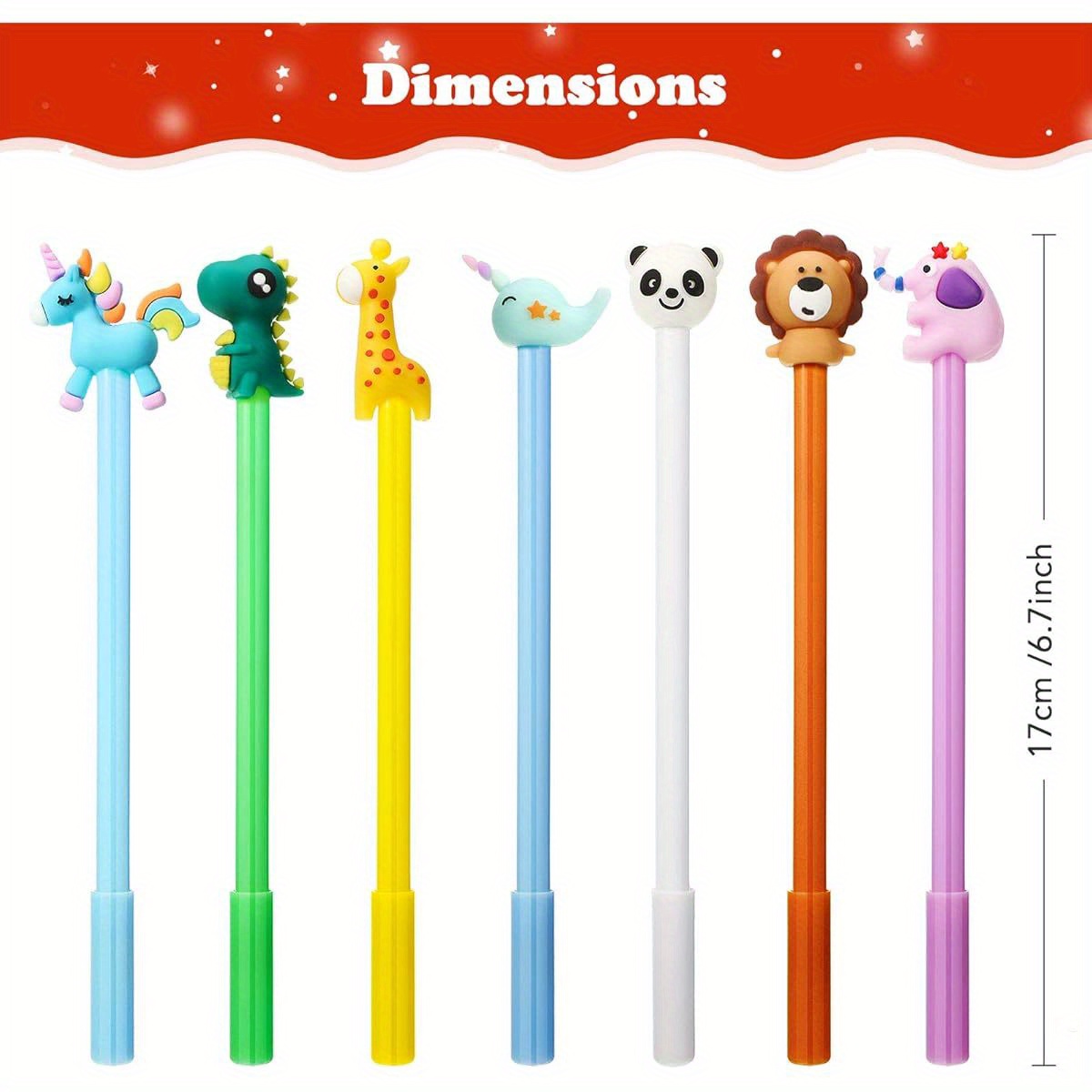 cute cartoon gel ink pens cartoon fun animal writing pens 0 5mm cool assorted novelty kawaii stationery for students gift   home supplies present 8 styles 64pcs Product details 5