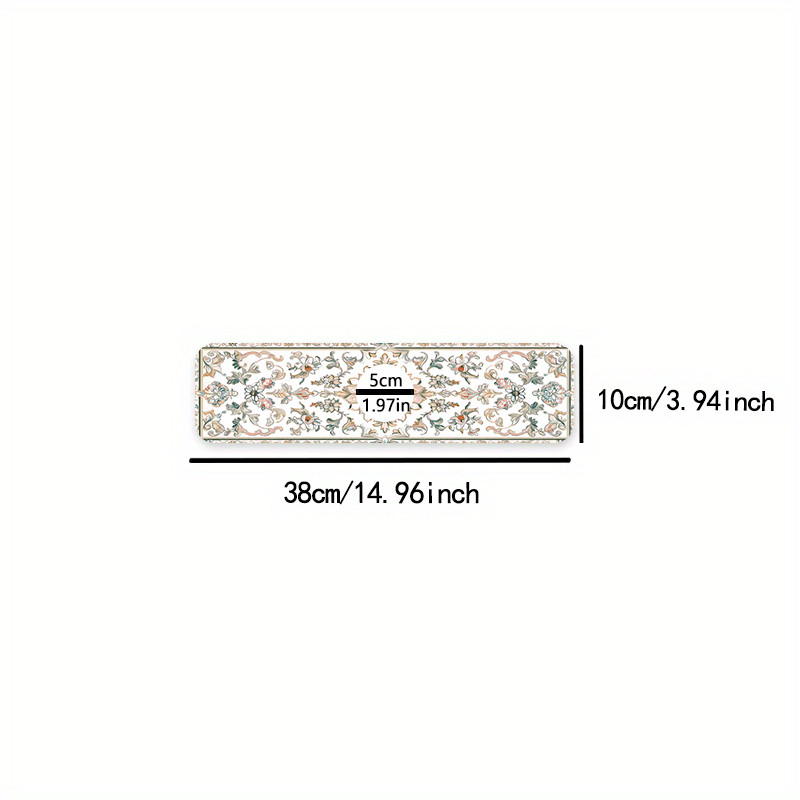 E-shop 1 Stück Geschirrtrocknermatte Elegantes Blumenmuster Abtropfmatte mit rutschfester Gummierung für Küchenspüle Zarte Boho-Deko Schnelltrocknende