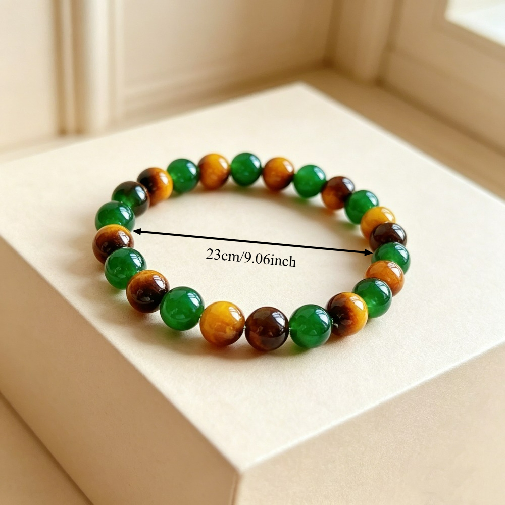 Tiger's Eye Green Bead Bracelet, High-End Feel
