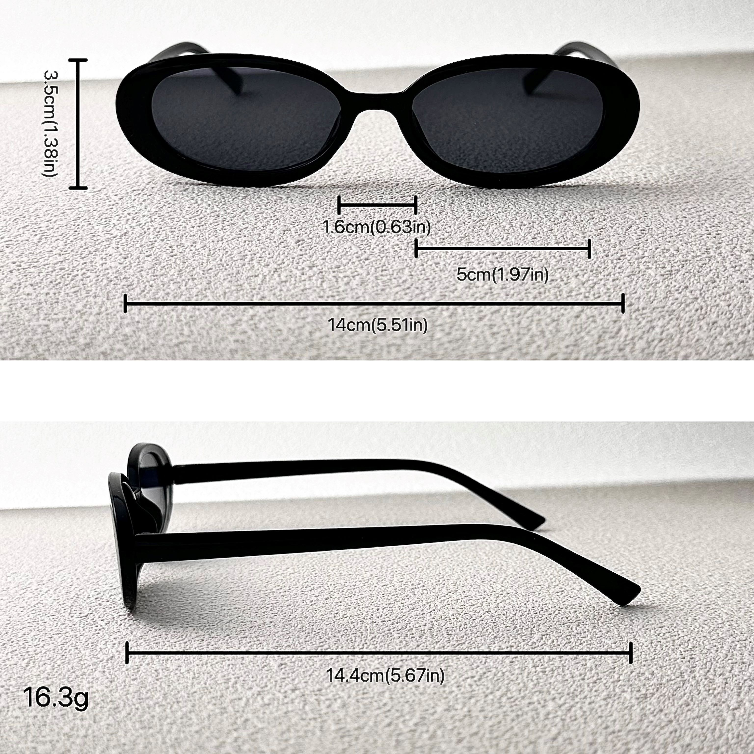 2pcs Fashion Oval Glasses | Polycarbonate Frame & Lenses, Perfect For, & Parties, Decorative Eyeglasses