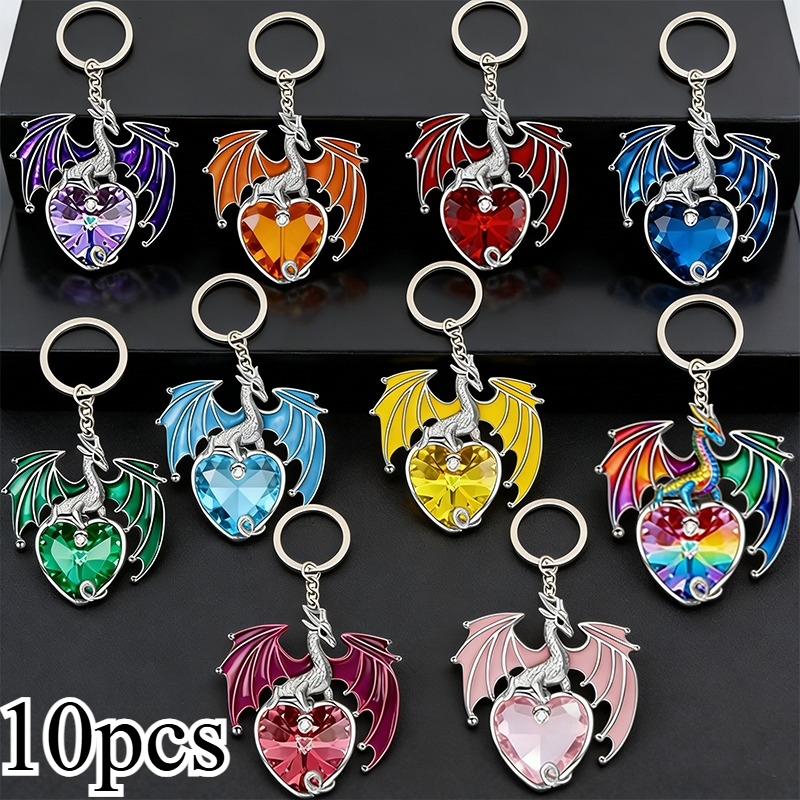 TEMU 2d Flat, Gift For Her/him Set Of 10 Colorful 2d Flat Pendant Keychains, 2d Flat Hip-hop Pendant, Unique And Stylish Pendant Keychain, Suitable