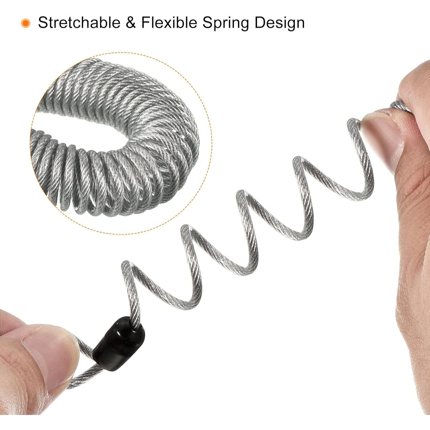 Smart Fingerprint Lock with Retractable Rope, 2pcs