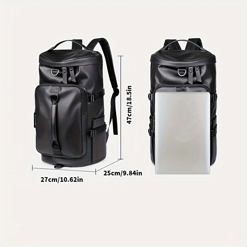 Outdoor Men'S Large Capacity Convenient Backpack And Handbag, Black, Gray Casual Backpack, Multiple Carrying Methods, Suitable for Fitness Travel Multi-Purpose Backpack Ideal Gift
