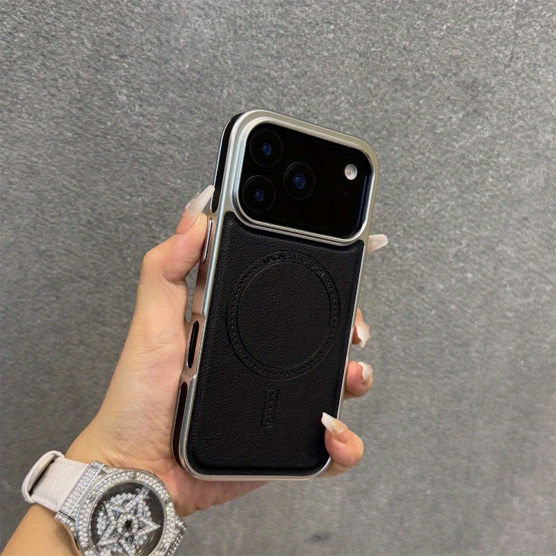 TEMU Phone Case - U88 Case For Iphone 17 Pro Max, Metal Electroplated Frame With Magnetic Function For Iphone 16 Pro/15/14/13/17 Air