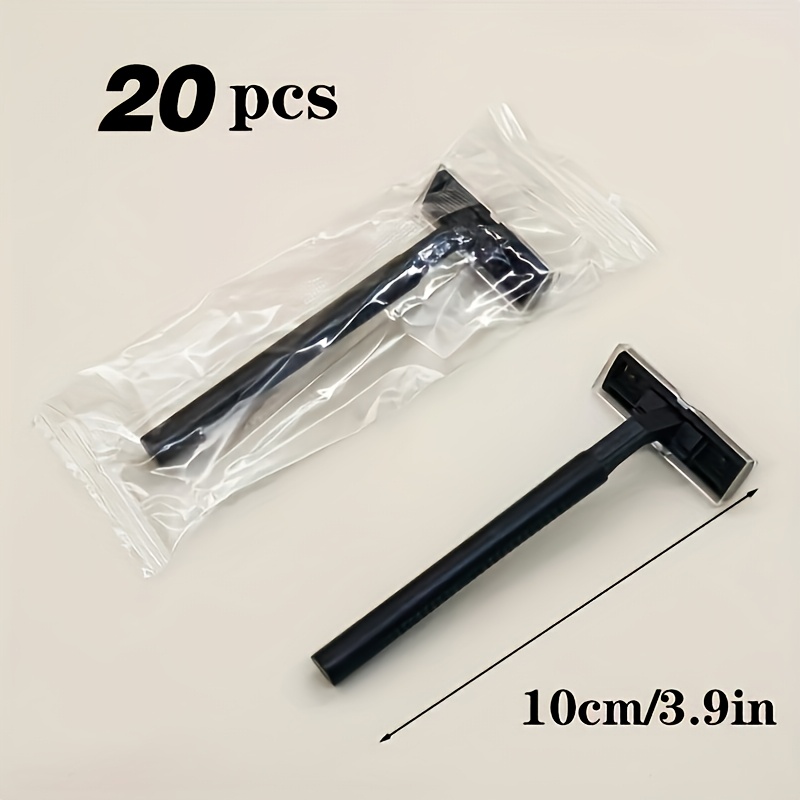 TEMU Men's Disposable Travel Razor With Transparent Hard Case - Stainless Steel Blade, Portable Design Suitable For Men And Women, Hotel Essential,