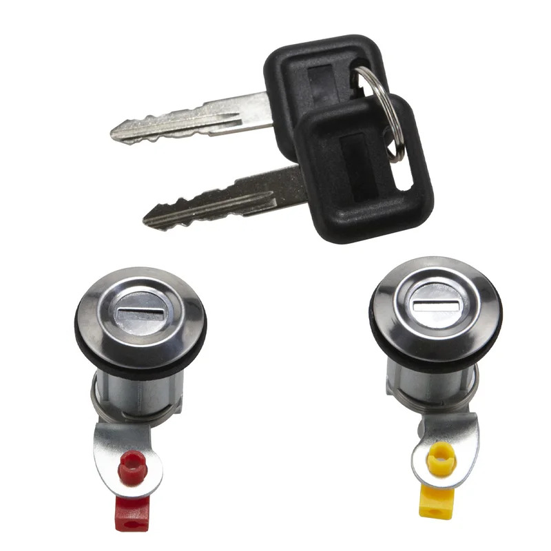 TEMU Car Door Lock Cylinder Set With Key For Navara D21 Hardbody Pickup 1986 1987 1988 1989 1990-1998 80600-01g25 80601-01g25, Without Battery