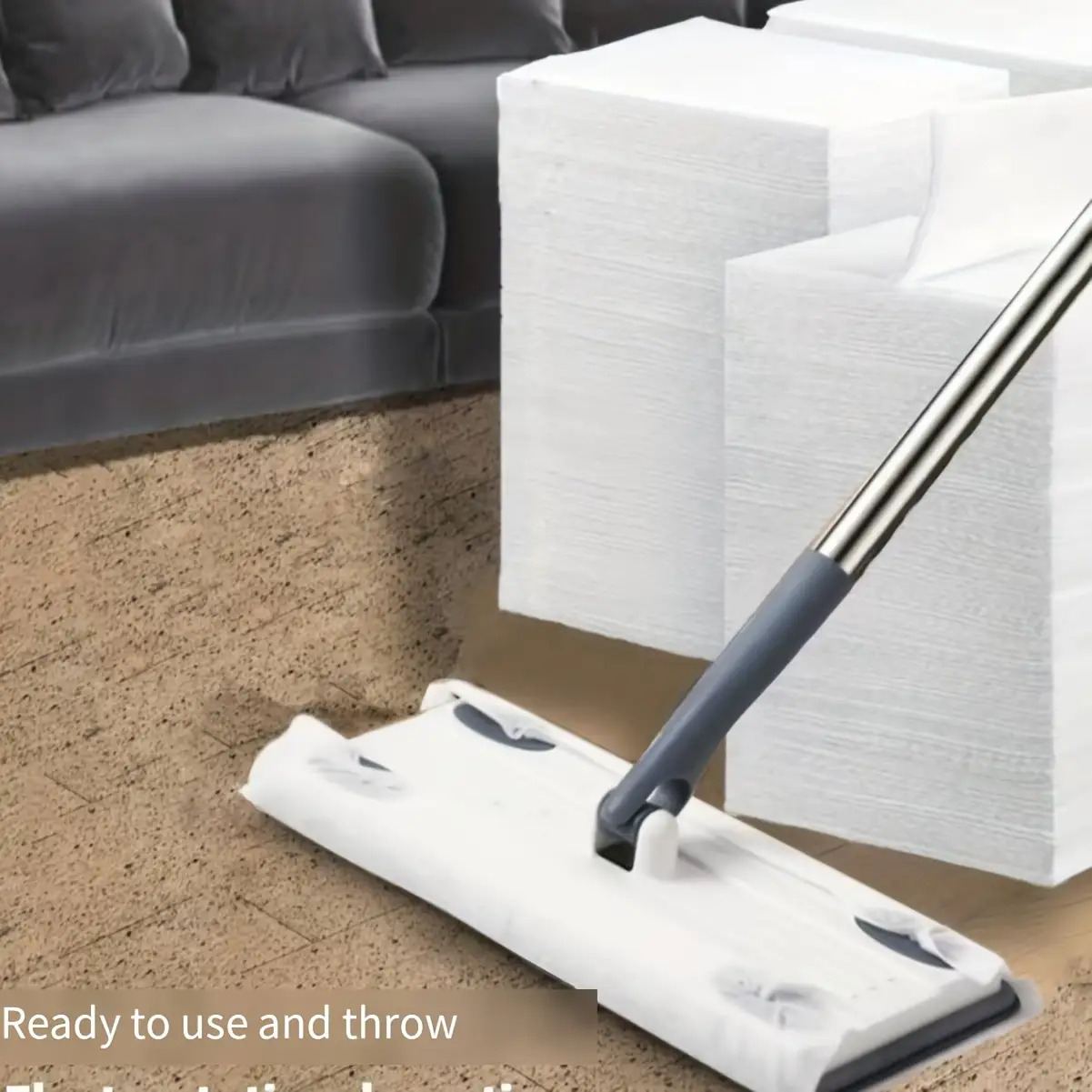 100 Disposable Dust Removal Cloths for Household Use, Electrostatic Mop for Cleaning Floor Tiles And Surfaces