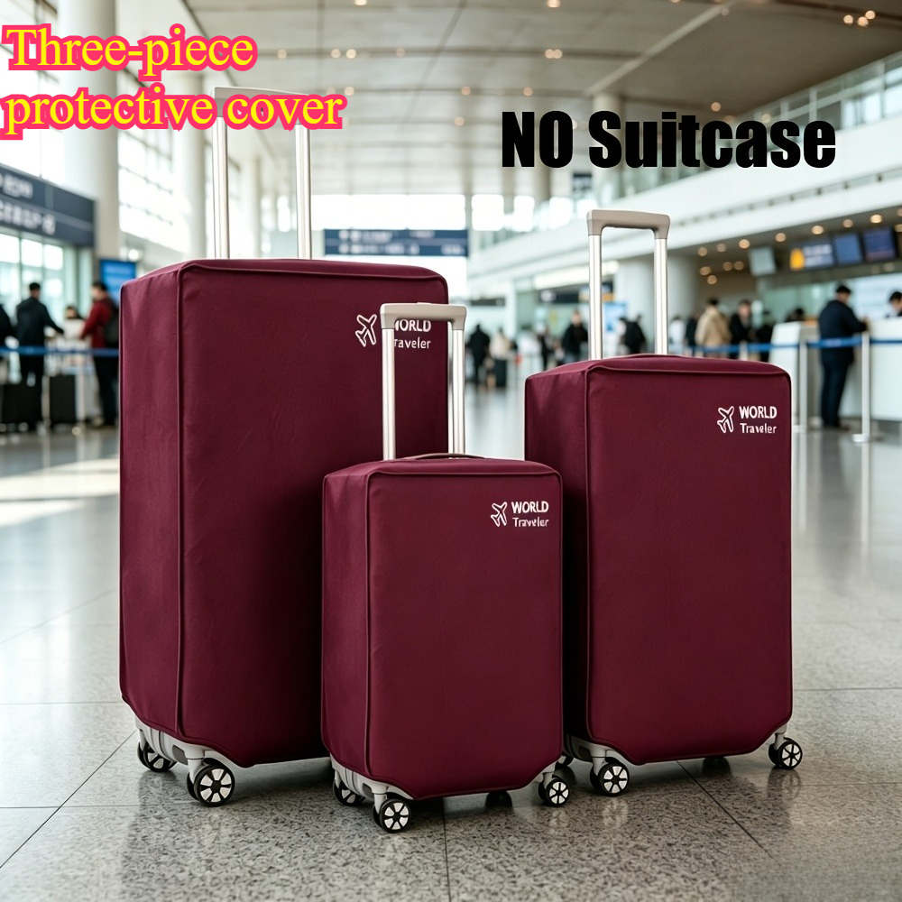 TEMU 3pcs Luggage Protective Cover, Suitable For 20/24/28-inch Luggage Protective Cover, Durable Non-woven Fabric Material, Soft And Breathable,